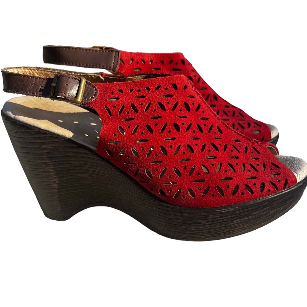 Jambu Women's Vera Wedge Pump, Red, Sz 7.5